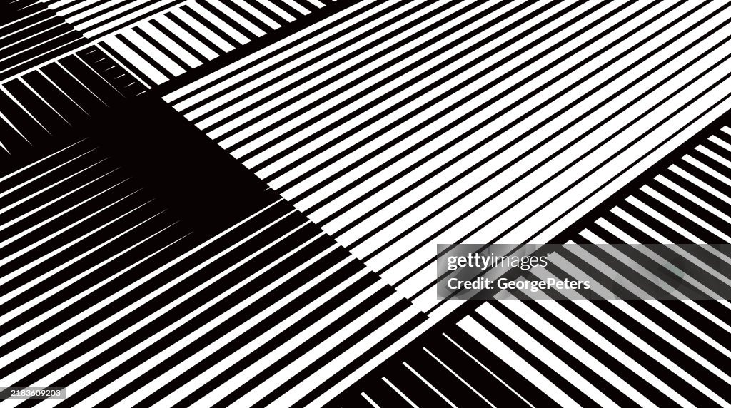Hintergrund mit schrägen Streifen und geometrischen Formen