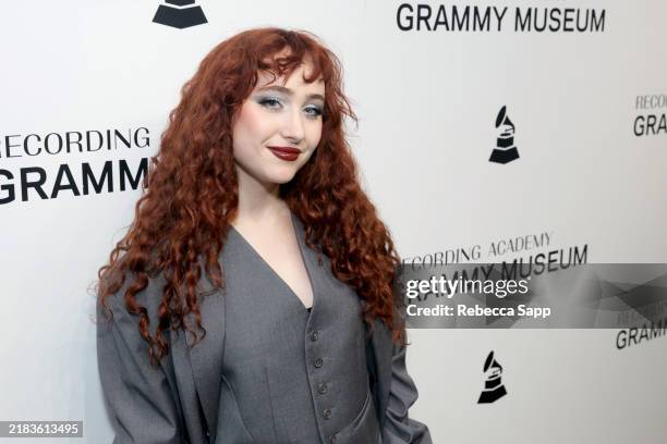 Chappell Roan attends Spotlight: A Night With Chappell Roan and Dan Nigro Moderated by Brandi Carlile at GRAMMY Museum L.A. Live on November 07, 2024...
