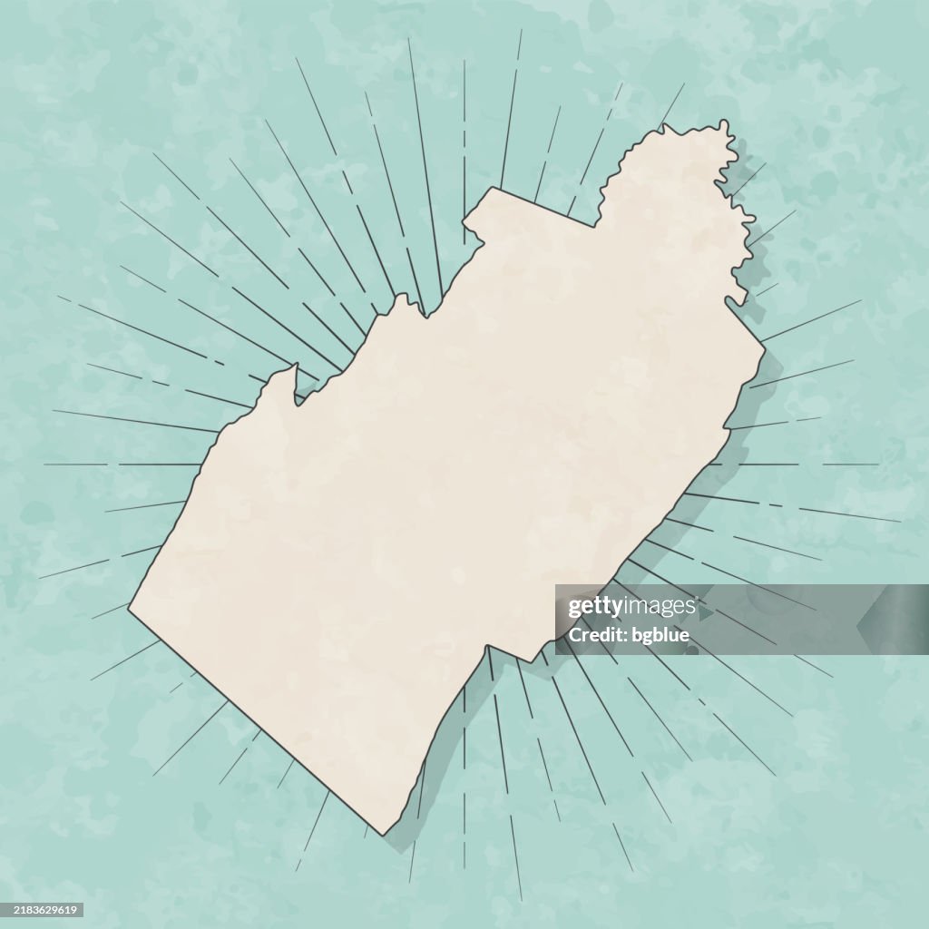 Shenandoah County, Virginia. Map in retro vintage style - Old textured paper