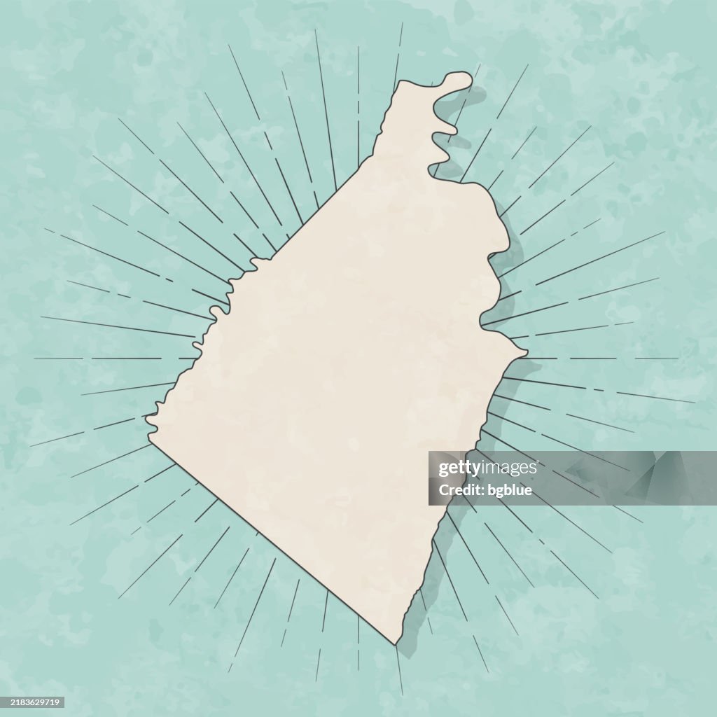 Jefferson County, West Virginia. Map in retro vintage style - Old textured paper