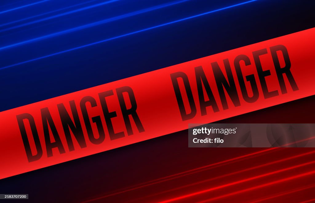 Danger Red Barricade Tape