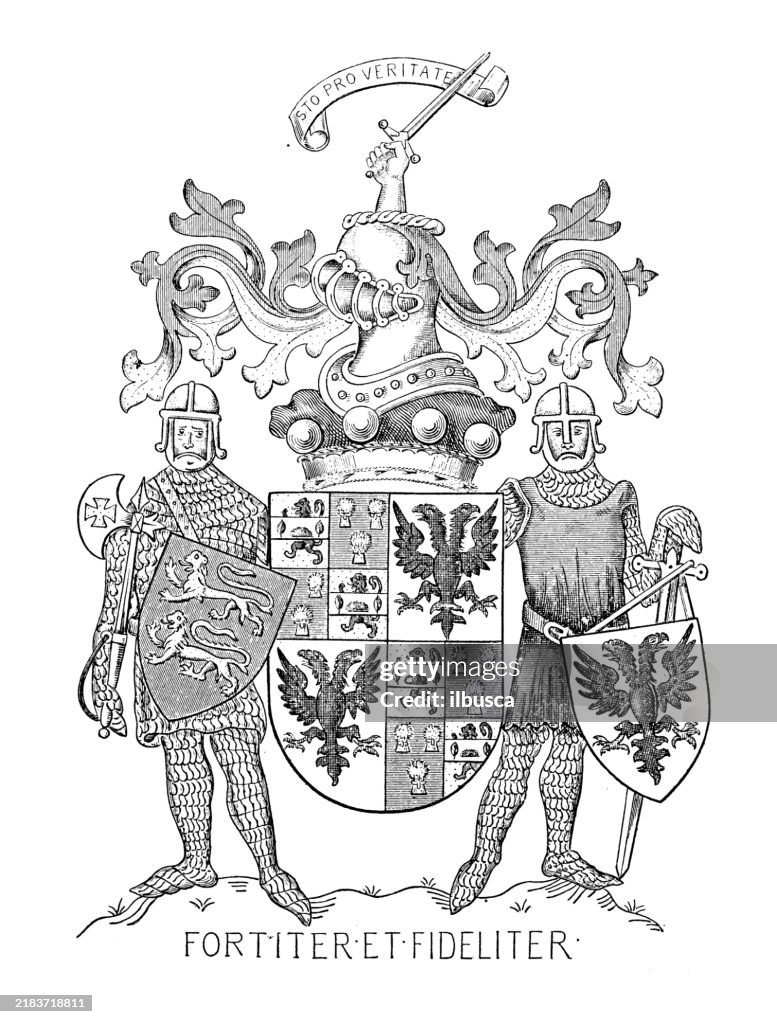 Dominick Vector Heraldry Coat Of Arms Emblem Geoffrey Dominick Augustus Frederick ...