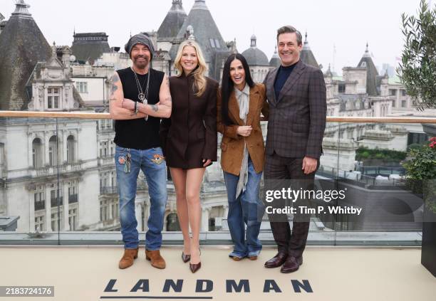 Billy Bob Thornton, Ali Larter, Demi Moore and Jon Hamm attend the "Landman" photocall ahead of the brand new series launching in the UK on...