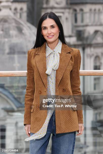 Demi Moore attends the "Landman" photocall ahead of the brand new series launching in the UK on Paramount+ at Corinthia Hotel London on November 08,...