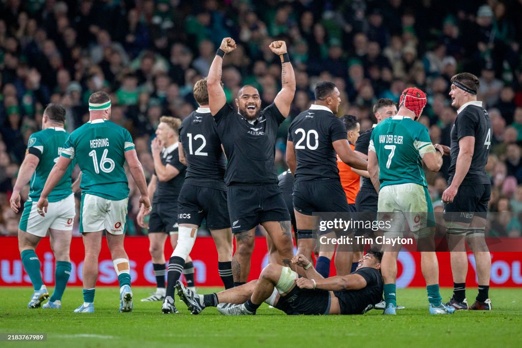 Ireland V New Zealand, Autumn Nations Cup.
