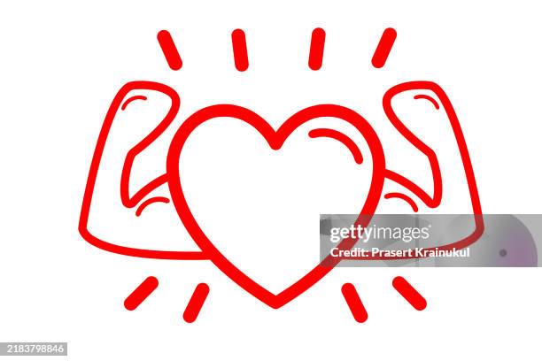 heart very strong, healthy concept icon vector. - sport heart monitor stock pictures, royalty-free photos & images