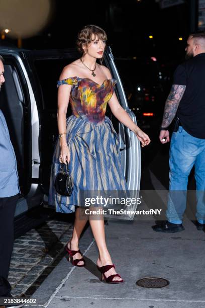 Taylor Swift is seen in the Meatpacking District on November 08, 2024 in New York City.