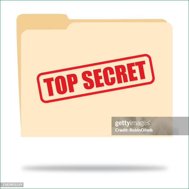 ilustrações de stock, clip art, desenhos animados e ícones de top secret folder - sala de arquivos