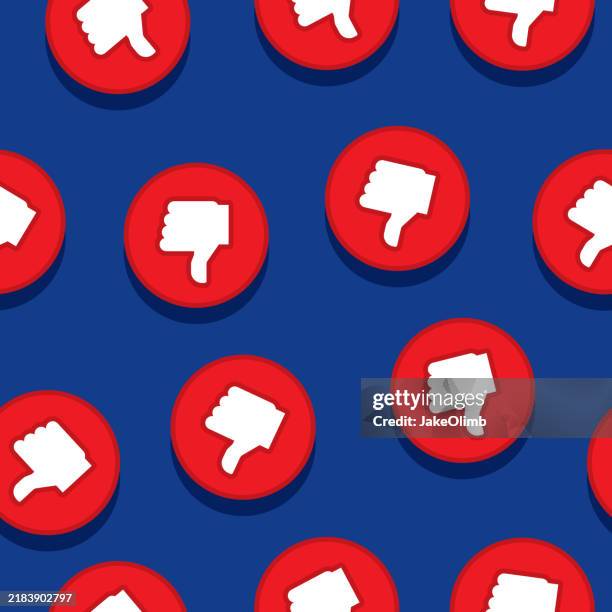 stockillustraties, clipart, cartoons en iconen met thumbs down pattern 2 - onbeschaafdheid