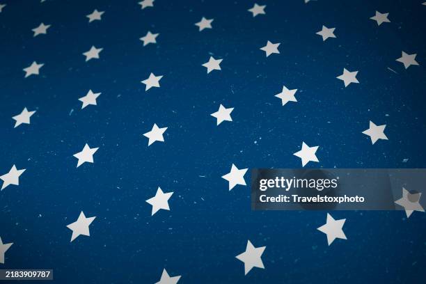 usa themed stars background pattern. white stars on blue background. celebration patriotic background. united states presidential election. presidential race polls and results. backdrop, wallpaper, media wall. space for text. - american flag texture stock pictures, royalty-free photos & images