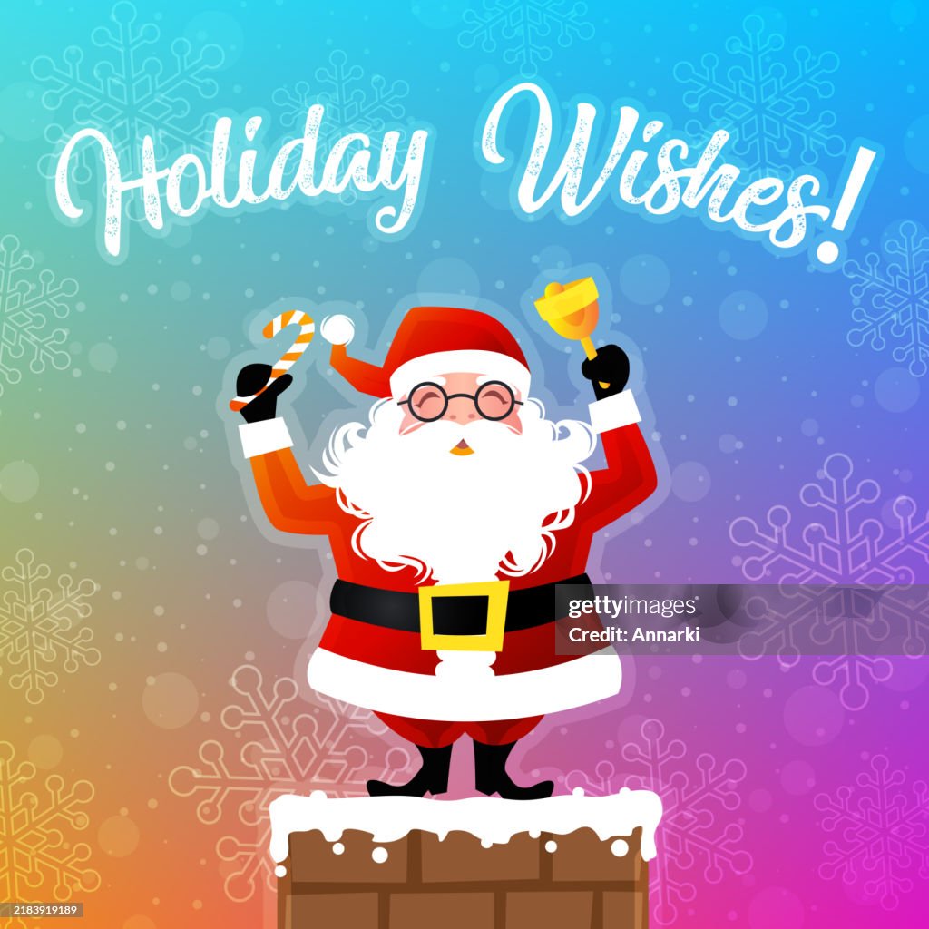 Colorful Santa Colorful Christmas Santa Claus High-Res Vector Graphic - Getty Images