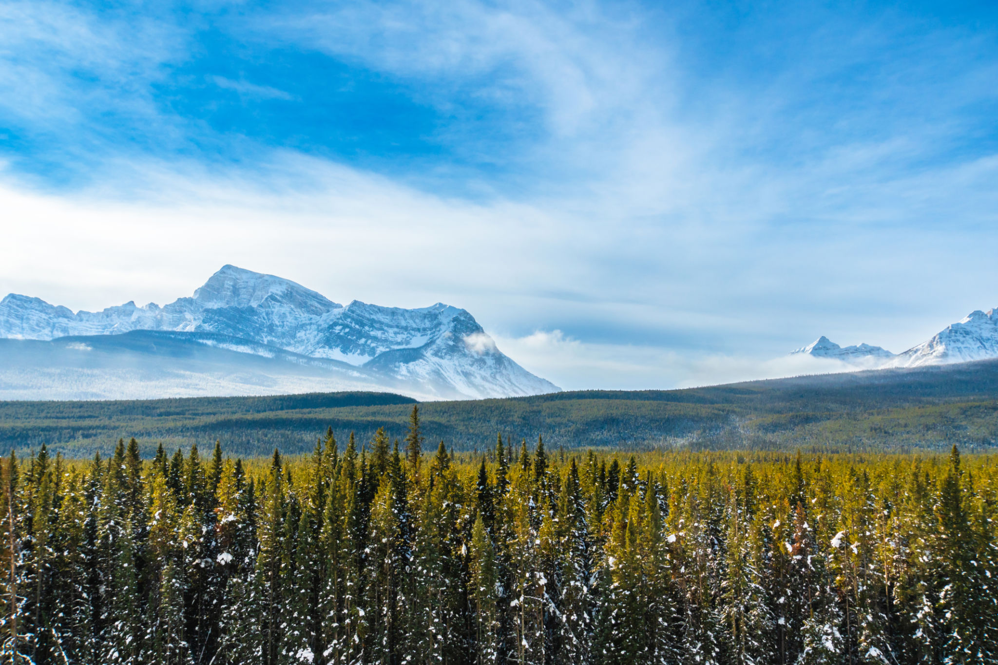 snowy mountains