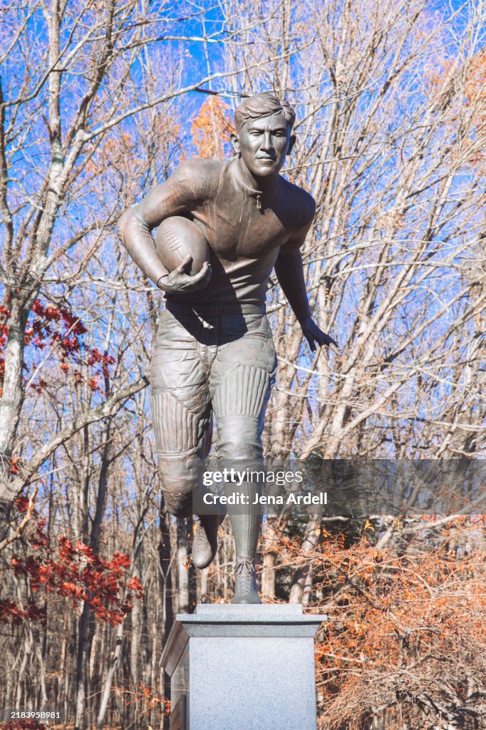 Jim Thorpe Statue, Gravesite and Memorial of Famous Olympic Athlete in Mauch Chunk Pennsylvania