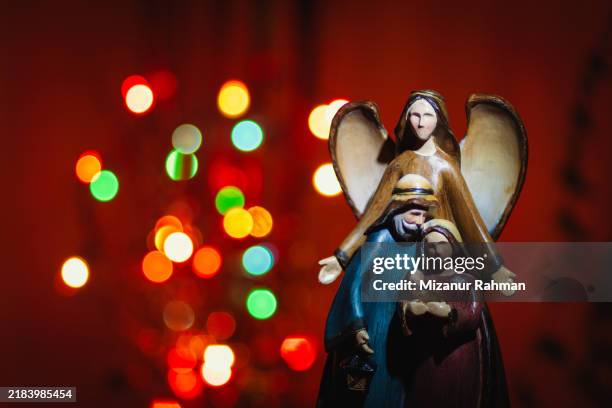 christmas baby jesus - baby angel statues stock pictures, royalty-free photos & images