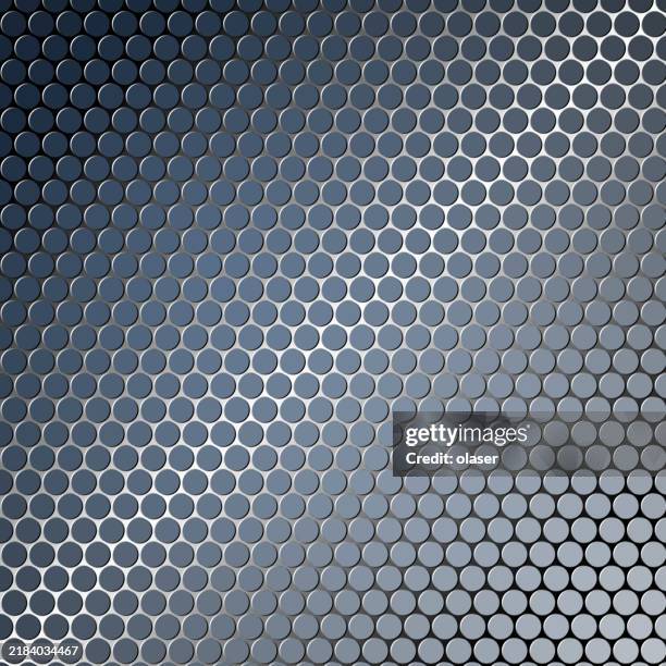 circular holes in sheet metal - metal grate texture stock illustrations