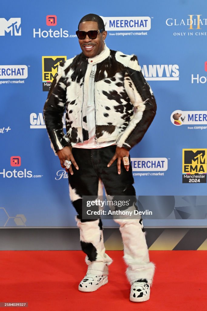 Buster Rapper Busta Rhymes attends the MTV EMAs 2024 held at Co-op Live on November ...