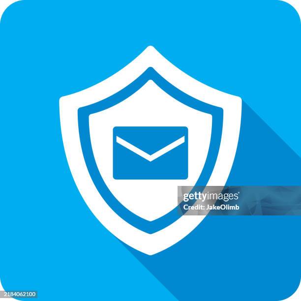 shield letter icon silhouette - follow us stock illustrations