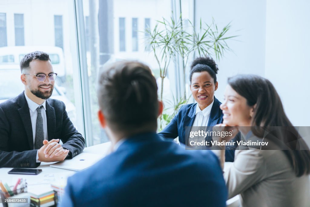 Group of professionals during an office meeting