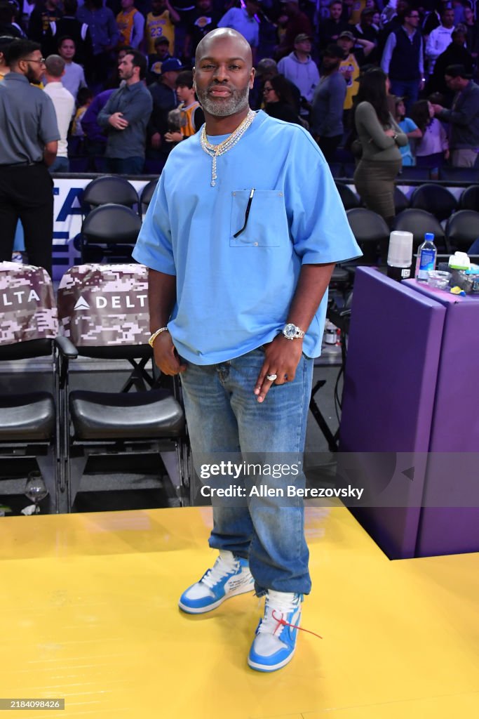 Celebrities At The Los Angeles Lakers Game