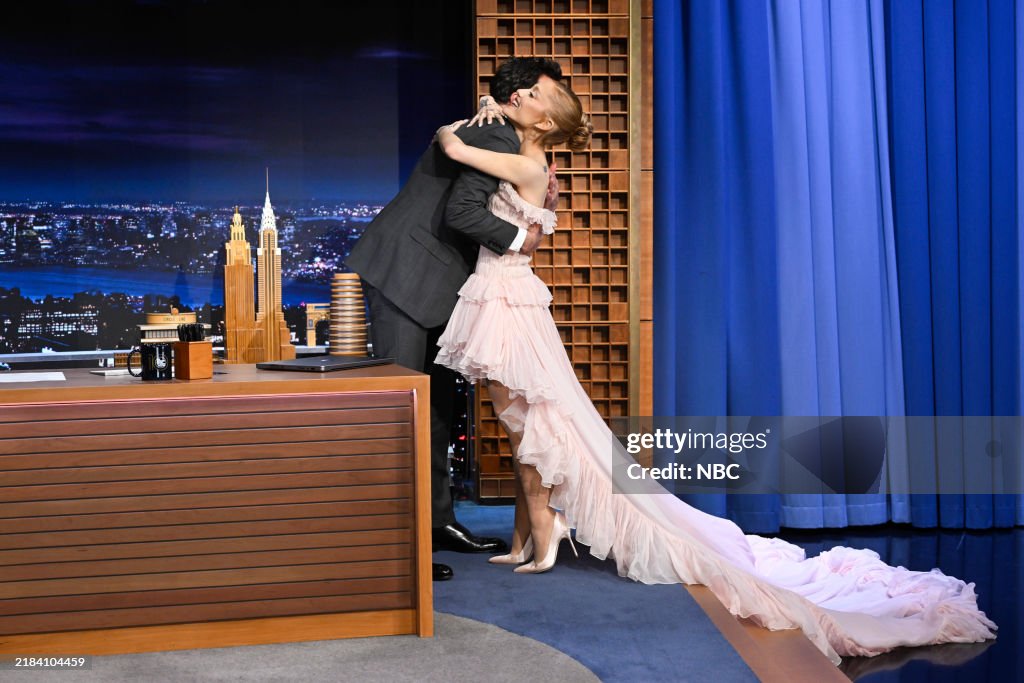 Fallon Host Jimmy Fallon welcomes actress & singer-songwriter Ariana Grande ...