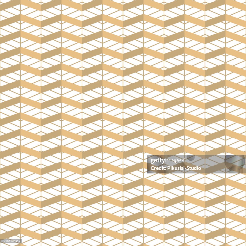 金色のシェブロンジグザグシームレスパターン。