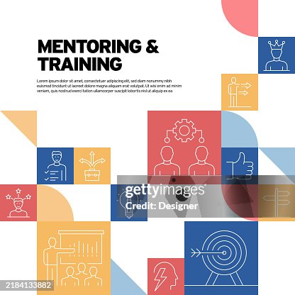 Mentoring and Coaching Related Vector Illustration. Training, Mentor, Employee, Support, Education, Guidance, Knowledge Mentoring and Coaching Related Vector Illustration. Training, Mentor, Employee, Support, Education, Guidance, Knowledge