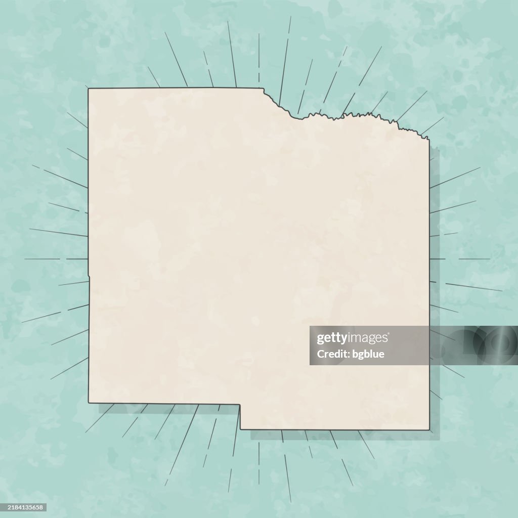Lafayette County, Mississippi. Map in retro vintage style - Old textured paper