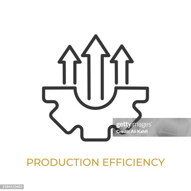 bildbanksillustrationer, clip art samt tecknat material och ikoner med production efficiency glyph line icon. thin line icon that can be applied anywhere, simple, pixel perfect and modern style - kvalitet