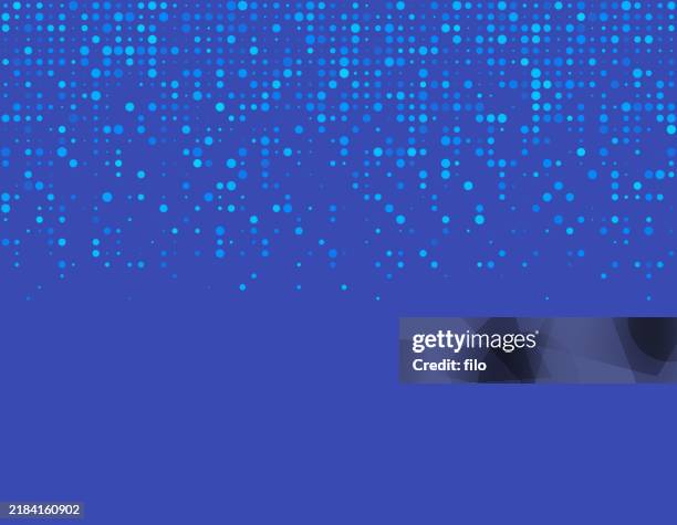 blue edge transition pixel halftone background pattern - glittering water stock illustrations