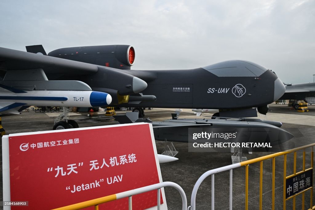 Jetank A Jetank UAV is seen on display during the 15th China International ...