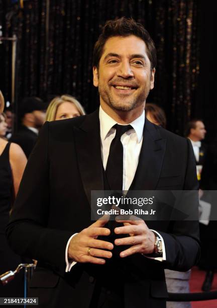 Actor Javier Bardem on the red carpet during arrivals at the Academy Awards, February 27, 2011 in Hollywood section of Los Angeles, California.