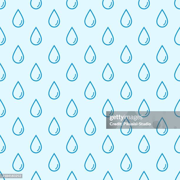 raindrop seamless pattern - water drops background stock illustrations