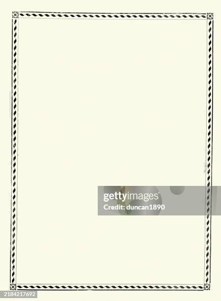 ilustraciones, imágenes clip art, dibujos animados e iconos de stock de victoriano, elemento de diseño, borde de marco de cinta, siglo xix, década de 1890 - estilo victoriano