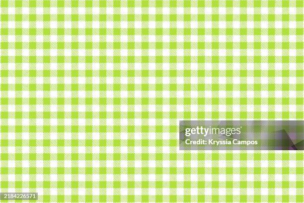 light lime green plaid canvas pattern - checked pattern stock pictures, royalty-free photos & images