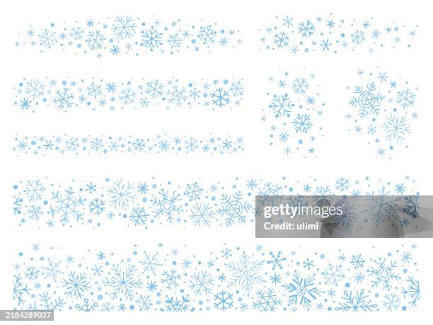 snowflakes - snow flakes falling stock illustrations