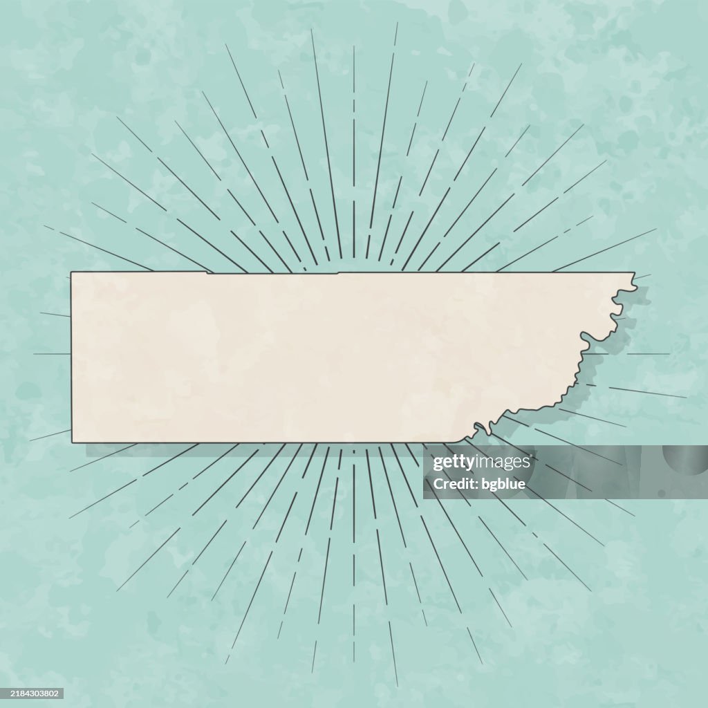 Kane County, Utah. Map in retro vintage style - Old textured paper