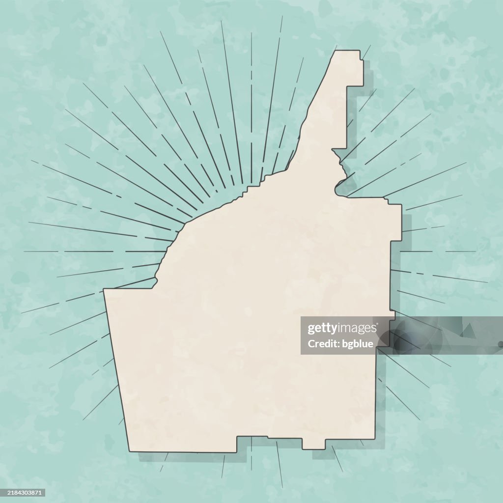 Floyd County, Georgia. Map in retro vintage style - Old textured paper
