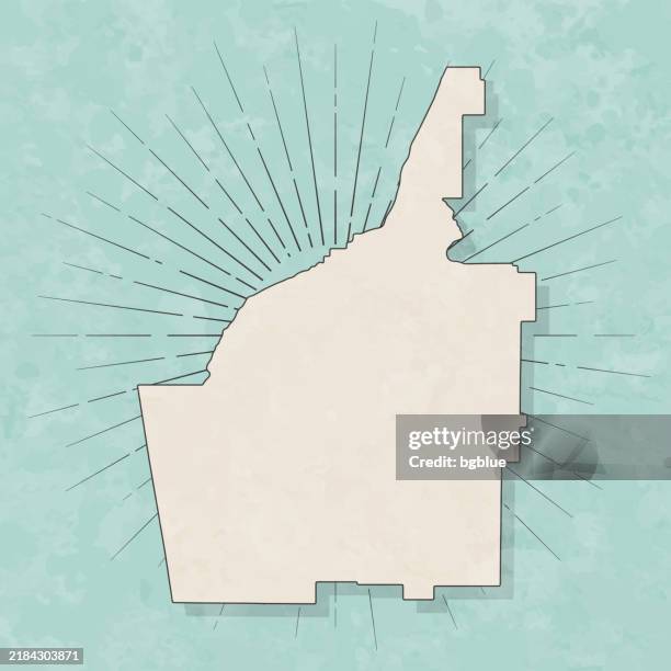 Floyd County Georgia Map In Retro Vintage Style Old Textured Paper High-Res Vector Graphic