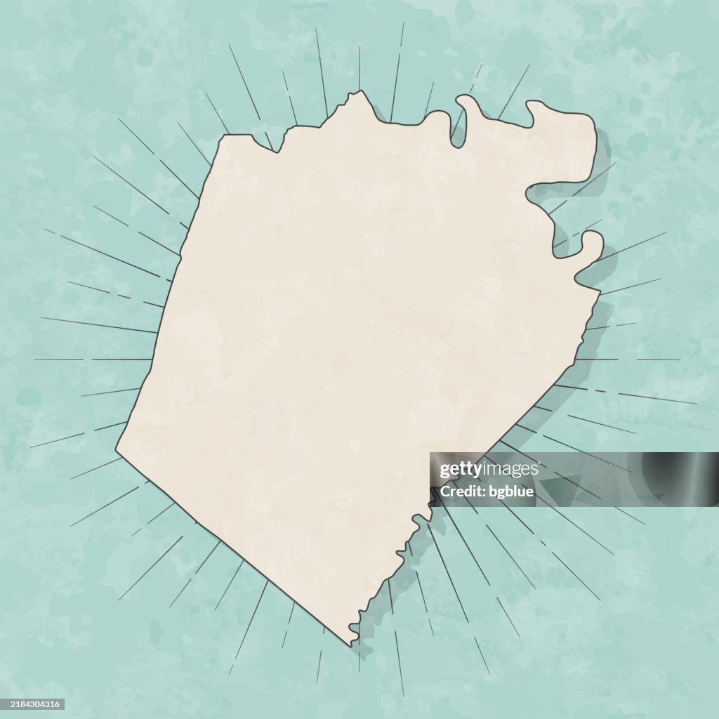 Berkeley County, West Virginia. Map in retro vintage style - Old textured paper