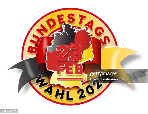 election poster for parliamentary elections for the bundestag 2025 in germany - wahlplakate stock-grafiken, -clipart, -cartoons und -symbole