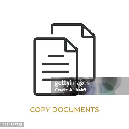 Copy Documents glyph line icon. Thin line icon that can be applied anywhere, simple, pixel perfect and modern style Copy Documents glyph line icon. Thin line icon that can be applied anywhere, simple, pixel perfect and modern style