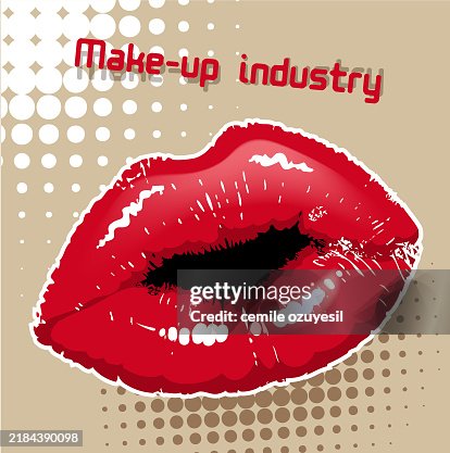 Human lips label Human lips label