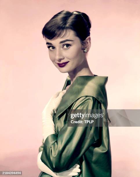 British actress Audrey Hepburn poses for a portrait in New York, New York, June 1956.
