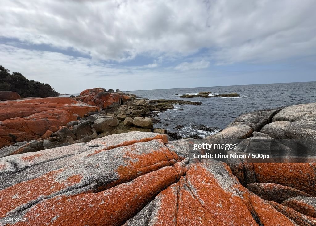 Scenic view of sea against sky,Tasmania,Australia