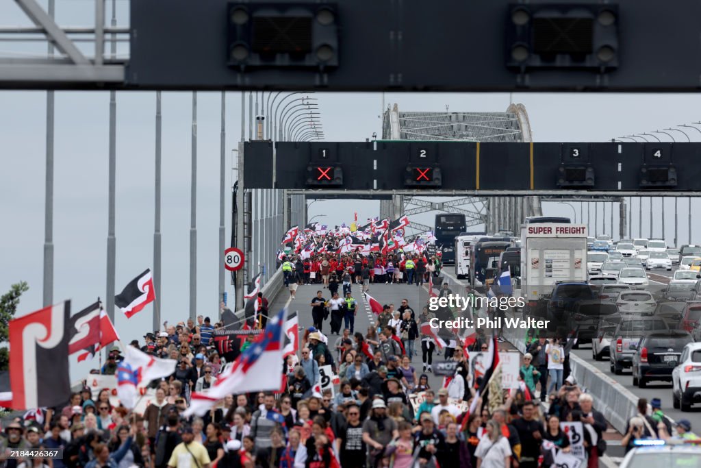 Maori Communities March To Wellington In Opposition To The Treaty Principles Bill