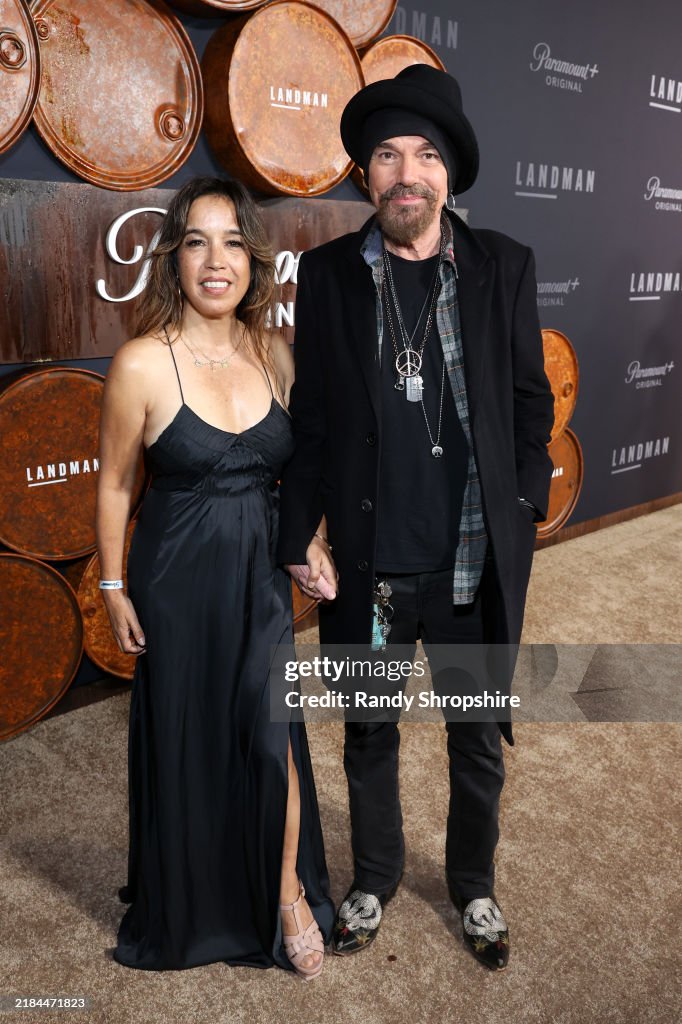 Connie Angland and Billy Bob Thornton attend the "Landman" premiere ...