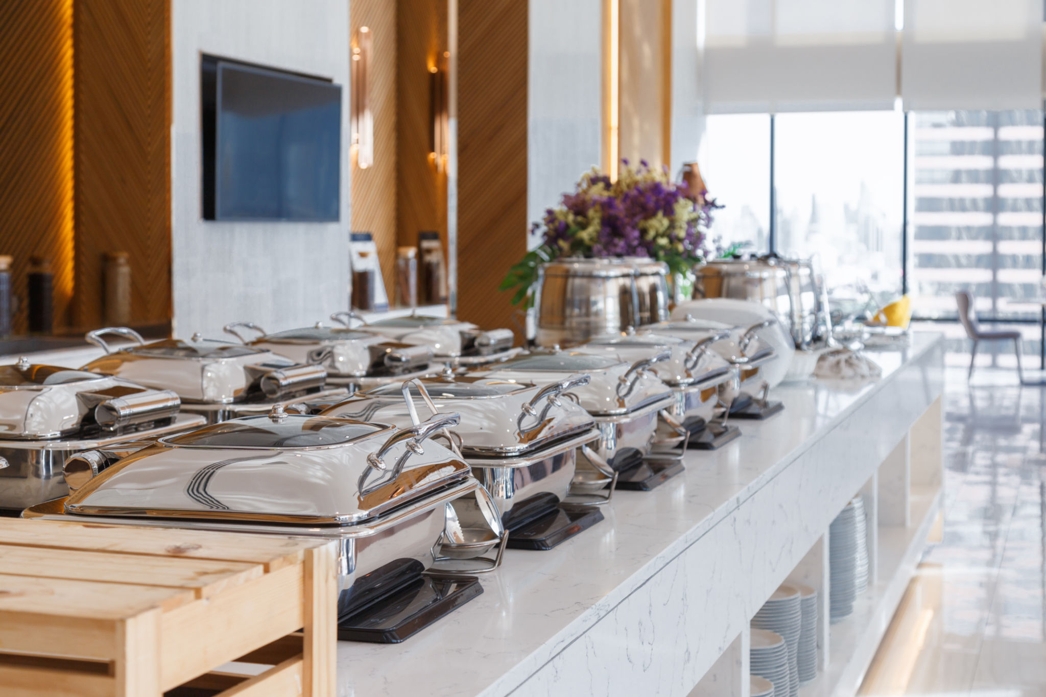 buffet setup