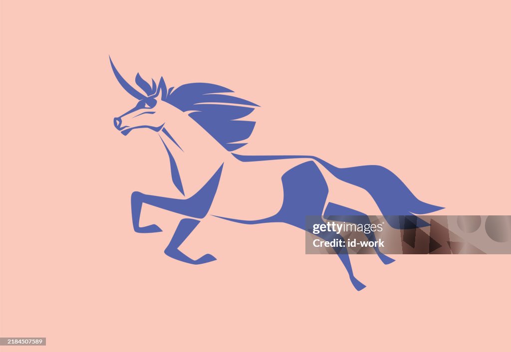Unicorn running symbol