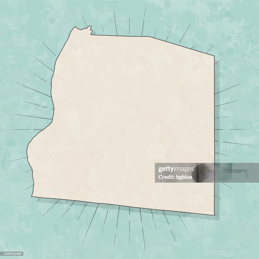 Ohio County, West Virginia. Map in retro vintage style - Old textured paper