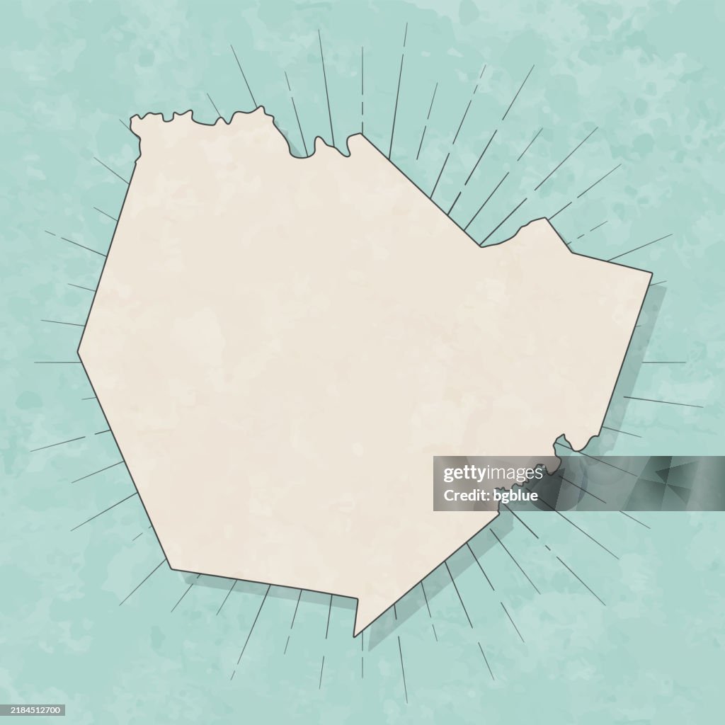 Warren County, Kentucky. Map in retro vintage style - Old textured paper